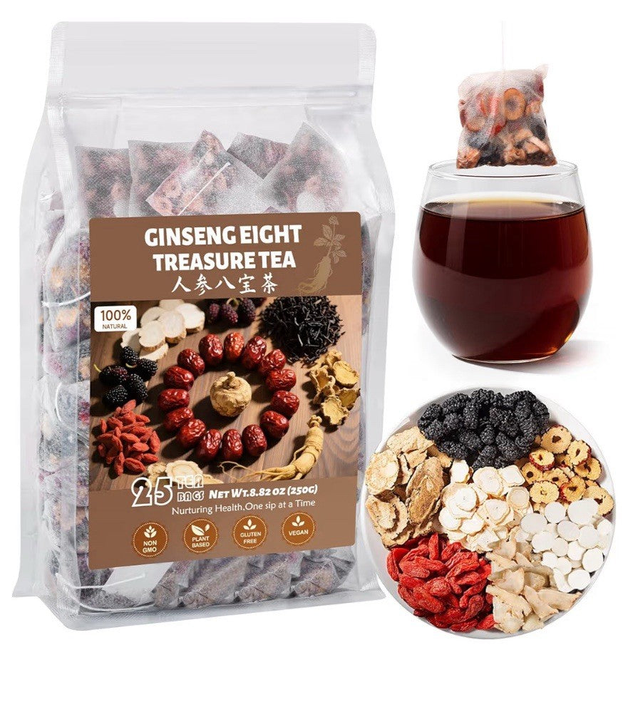 Ginseng Eight Treasure Goji Berries Ginseng Kidney Detox Cleanse Tea 25 TeaBags
