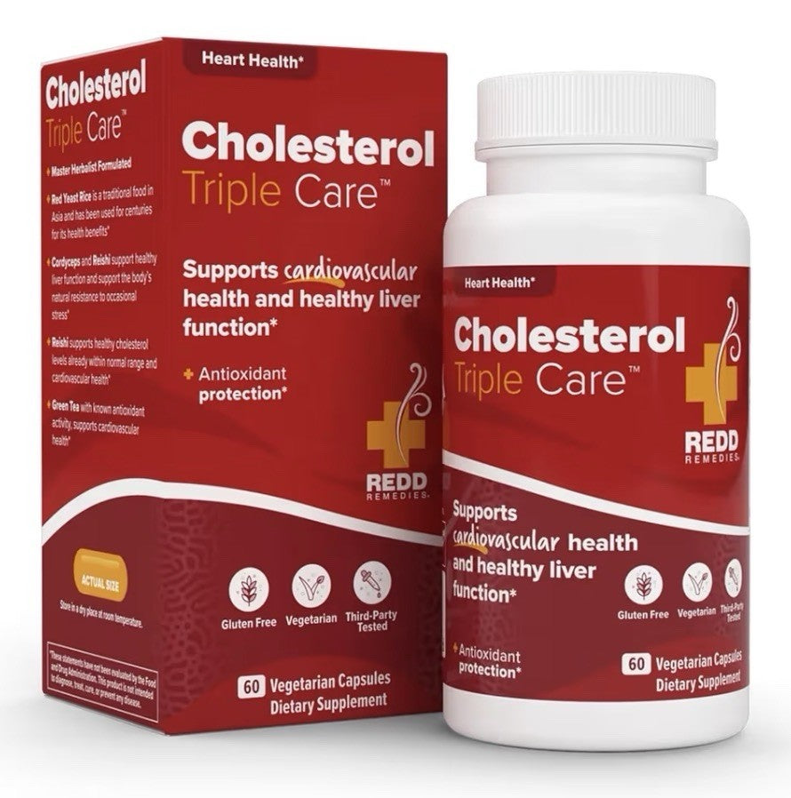 Redd Remedies Cholesterol Triple Care Cardiovascular Health Liver Function 60cap