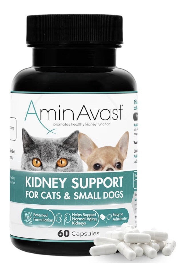 2 Pack AminAvast Kidney Support For Cats And Small Dogs Kidney Function 300 mg