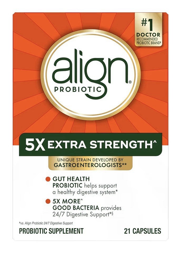 Align Probiotic 5x Extra Strength Probiotics Gut Health for Women and Men 21caps