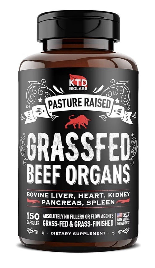2 Pack KTD BIOLABS Grass Fed Beef Organ Pasture Raised Supplement