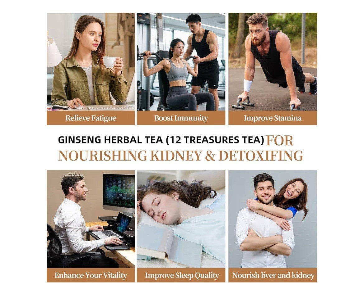 Ginseng Tea 12 Treasures Tea Kidney and Liver Detox Cleanse Tea 25 TBag Wachinas