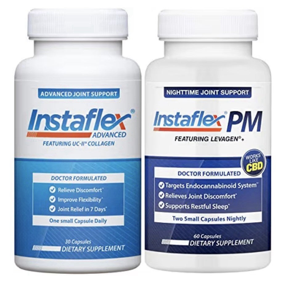 Instaflex Advanced Joint Support and PM Nighttime Joint & Sleep Support Bundle
