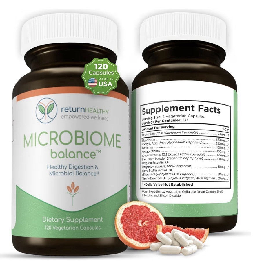 Microbiome Balance Healthy Digestion Microbial Balance Gut Digestive Health 120c