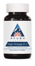 Ayush Herbs High Omega 3 Fish Oil EPA DHA For Women &Men 60 Softgel Lemon Flavor