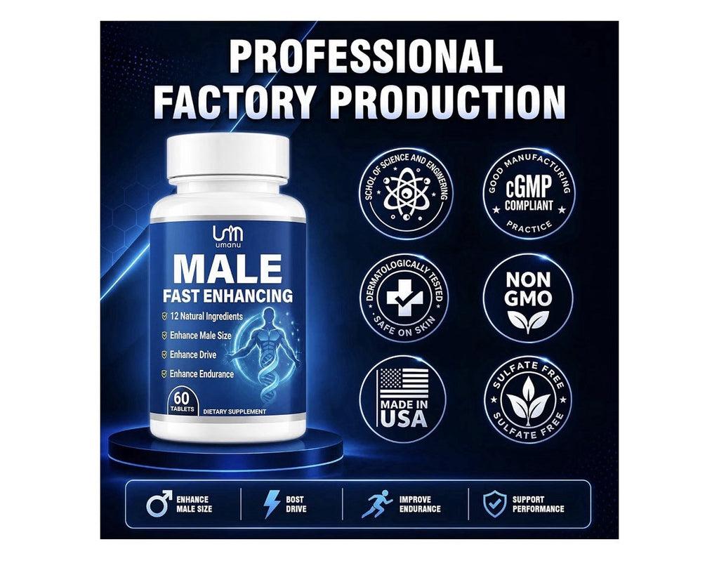Umanu Male Fast Enhancing for Blood Flow Length Girth Stamina 60 Tablets