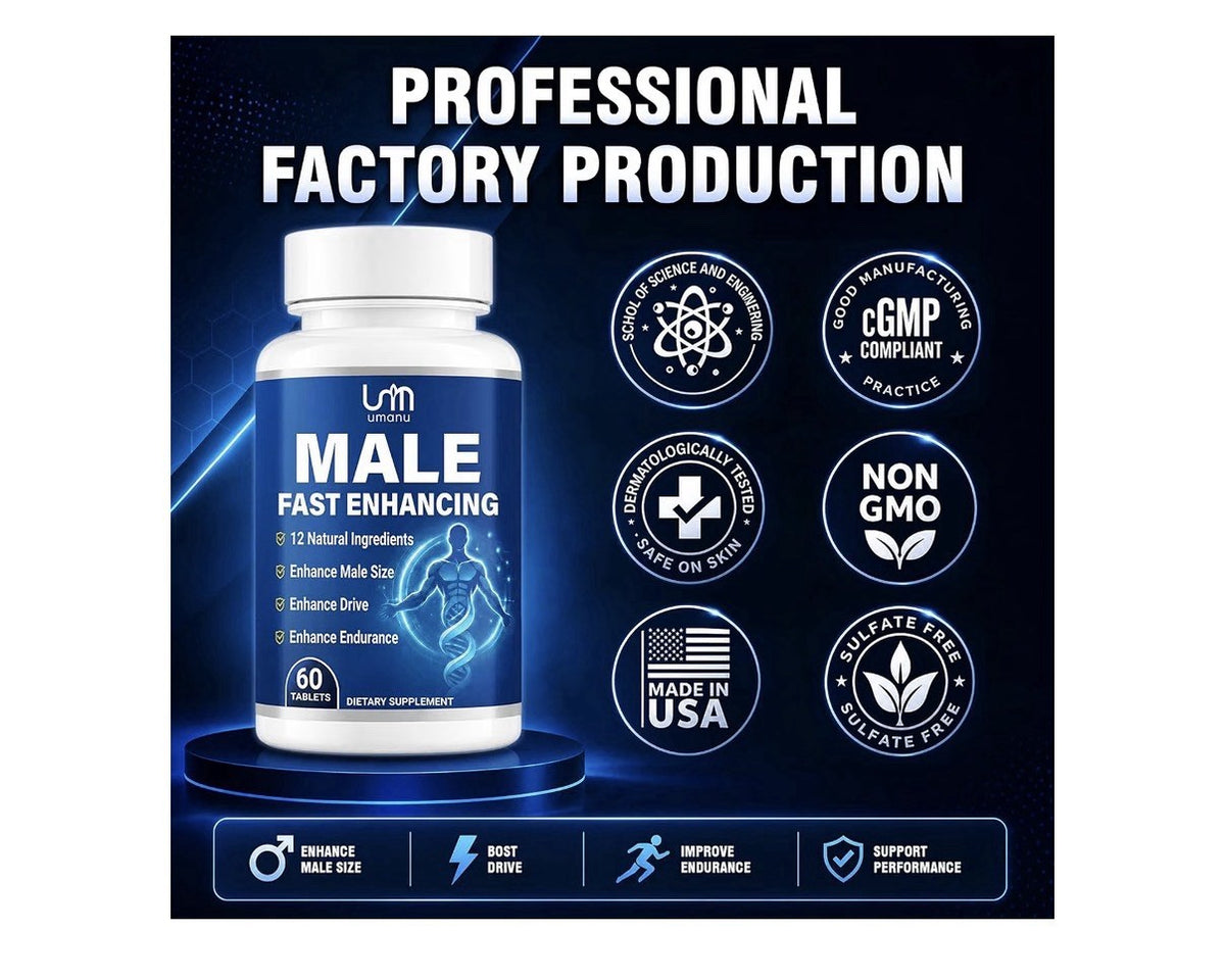 Umanu Male Fast Enhancing for Blood Flow Length Girth Stamina 60 Tablets