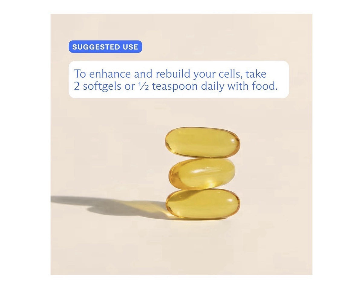 BodyBio Balance Oil Omega 3 & 6 Supplement Energize Cells Brain Longevity 60Sgel