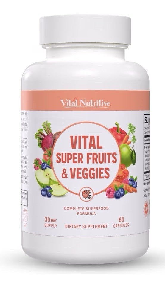 VITAL NUTRITIVE Vital Super Fruits & Veggies Daily Superfood for Adults 60 Caps