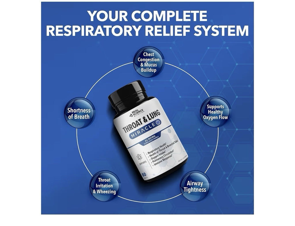 Real Science Throat & Lung Miracle Detox Clear Mucus Sore Throat Immune Response