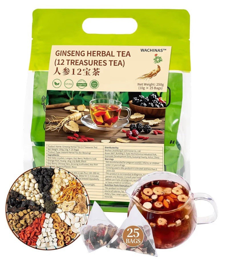 Wachinas Ginseng Tea 12 Treasures Tea Kidney and Liver Detox Cleanse Tea 25 TBag