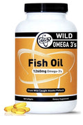 TGS Nutrition Fish Oil Wild Omega 3 Supplement 1260mg For Women & Men 180 Caps