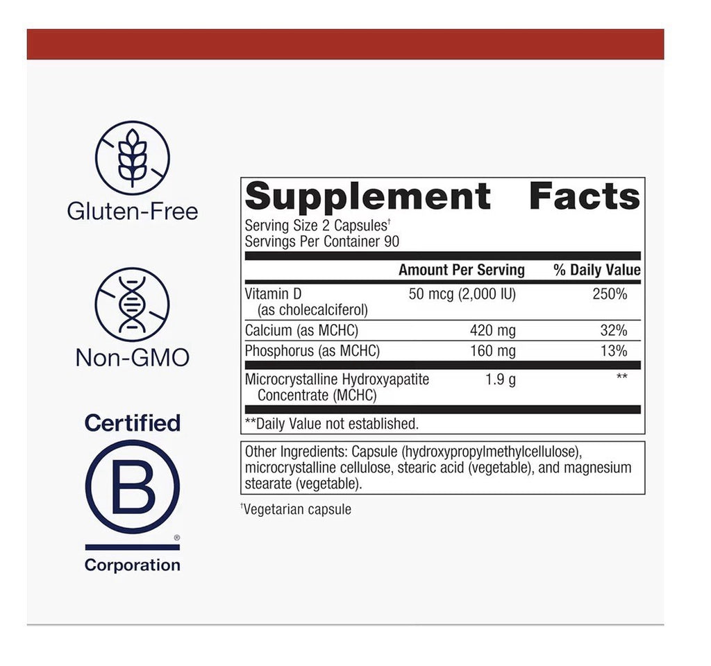 Metagenics Bone Builder Plus MCHC Supplement for Bone Health Density 180Capsule