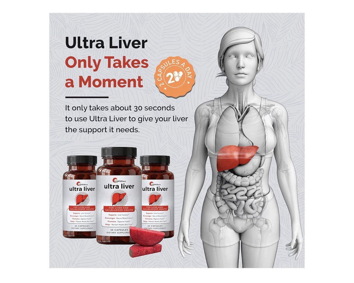 UpWellmess Ultra Liver for Liver and Gallbladder Health Healthy Bile Flow 5 Pack