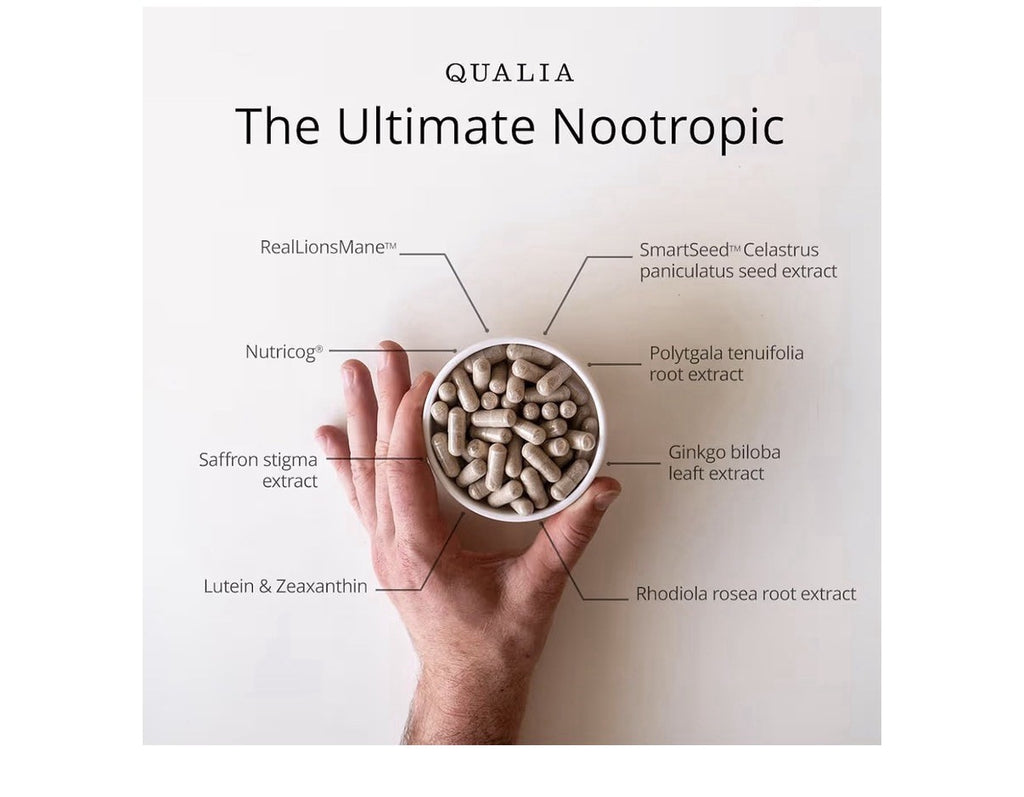 Qualia Mind Caffeine Free Focus Memory Ultimate Blend For Brain Health 2 Pack