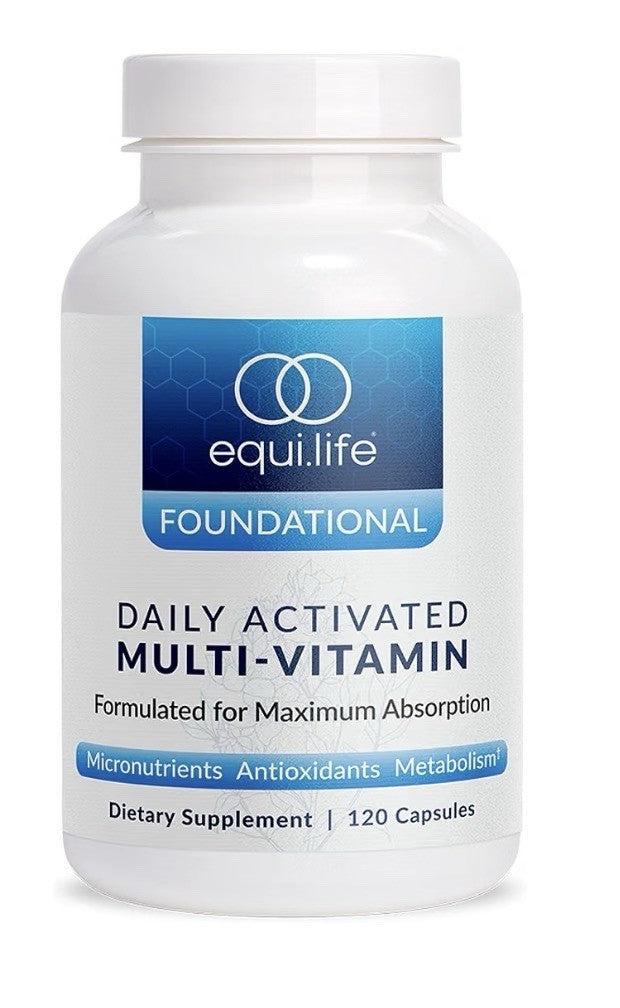 EquiLife Foundational Daily Activated Multivitamin for Women & Men 120 Capsules