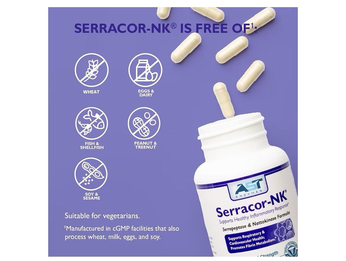 AST Enzymes Serracor-NK Circulatory and Respiratory Inflammatory Response 300cap