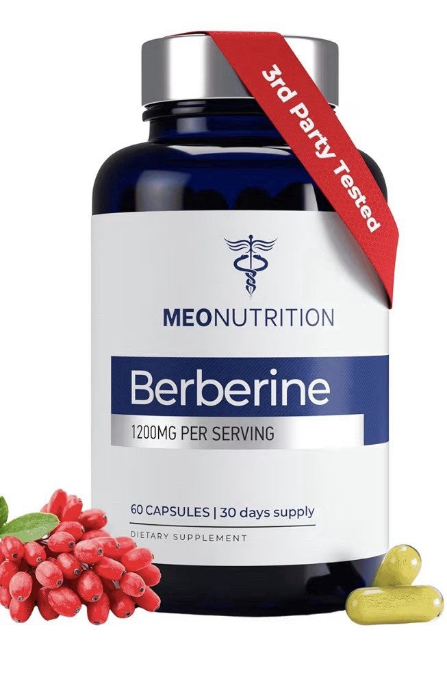 Meo Nutrition Berberine Supplement 1200mg HCI Metabolic Overall Health 60Capsule