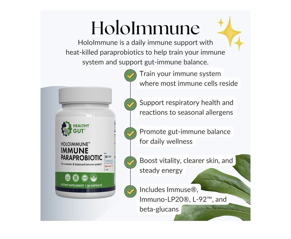 Healthy Gut Hololmmune Paraprobiotic with Immuse Immune Support 30 Servings