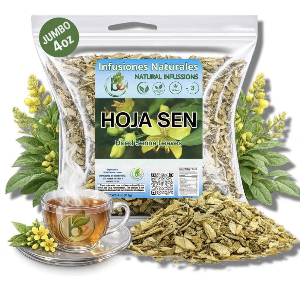 B-Experts Hoja Sen Dried Senna Leaves Té Senna Loose Leaf Tea Natural 4 oz