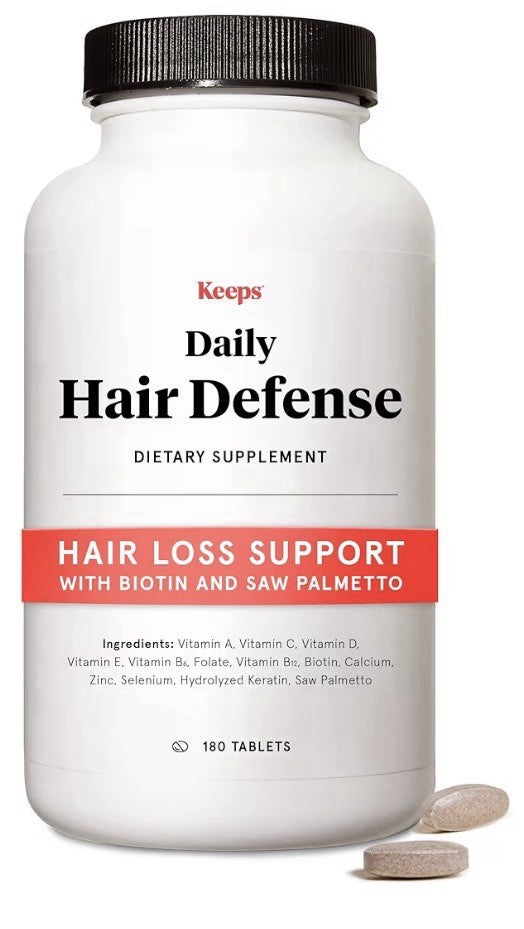 Keeps Daily Hair Supplement Hair Loss Support Saw Palmetto Healthy Hair 180 Tabs