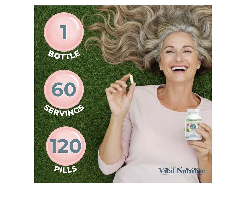 Vital Nutritive Vital Hair Complex Hair Skin Nails Health for Women & Men 120cap