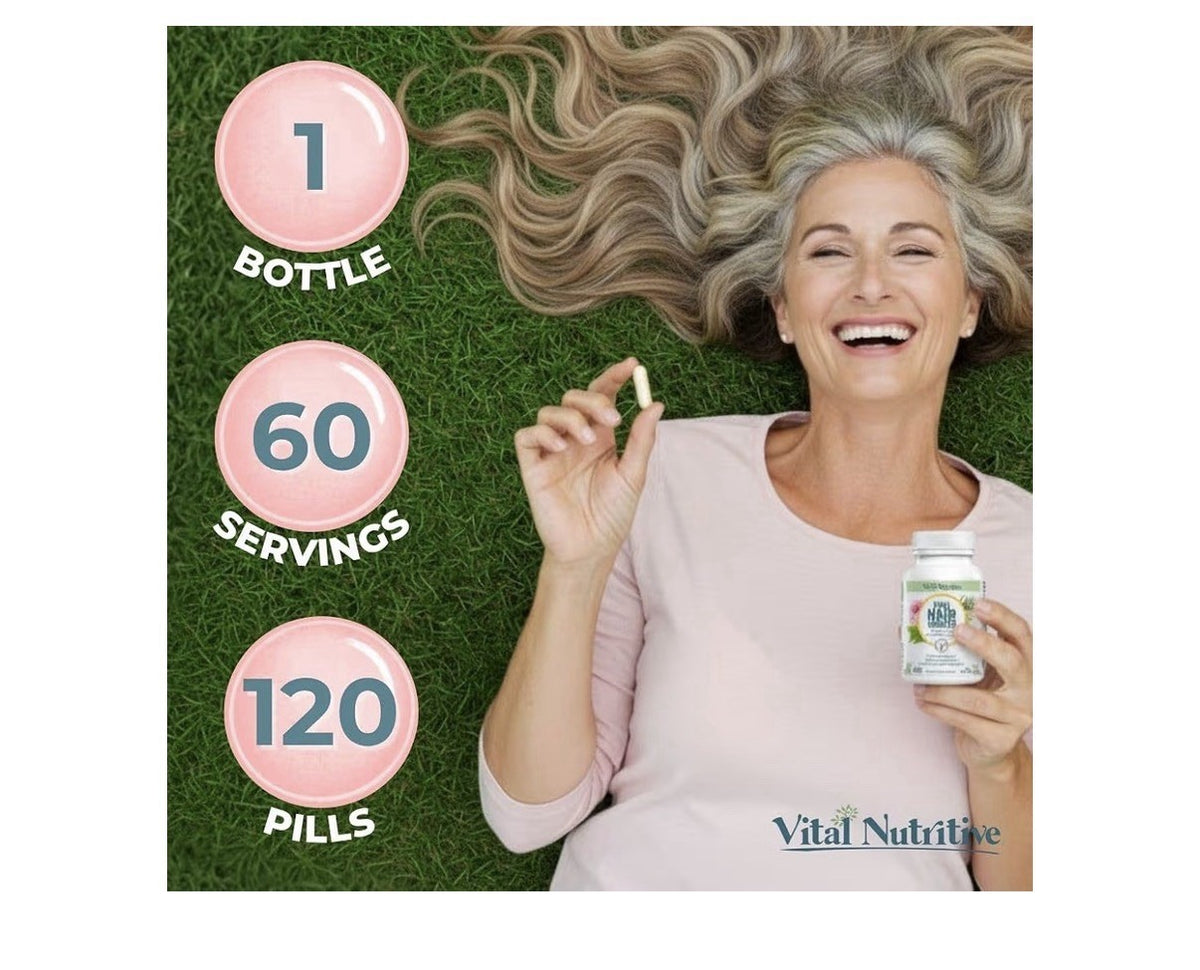 Vital Nutritive Vital Hair Complex Hair Skin Nails Health for Women & Men 120cap