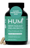 HUM Skin Squad Pre + Probiotics for Women and Men Skin Care Supplement 60calsule