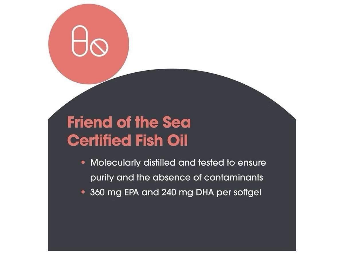 ARG Super EPA Fish Oil Concentrate DHA Cardiovascular Brain Health 60 Softgels