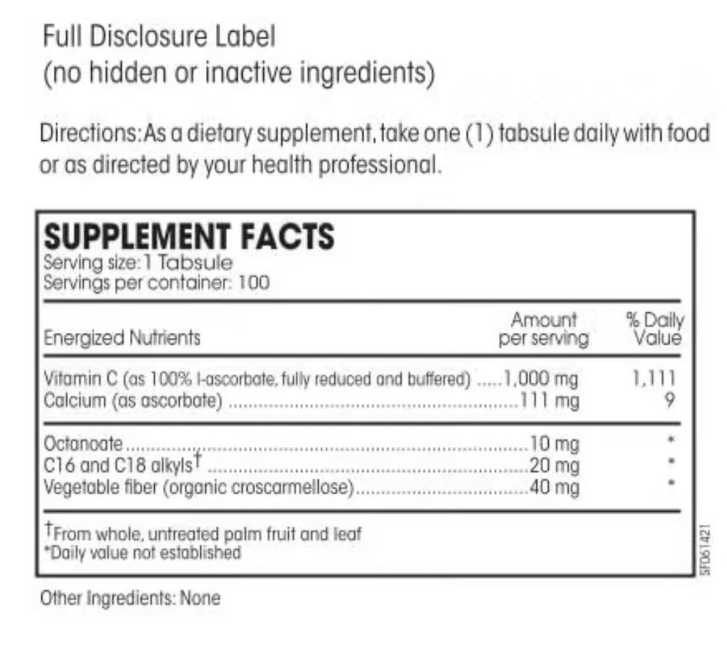 Perque Potent C Guard Tabsules Enhance Cell Energy Help Reduce Stress 100Tabsule