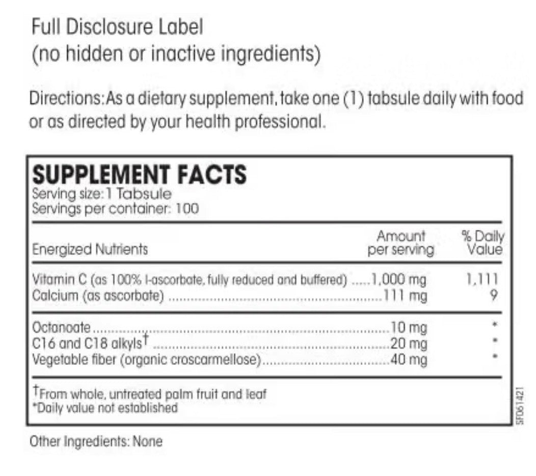 Perque Potent C Guard Tabsules Enhance Cell Energy Help Reduce Stress 100Tabsule