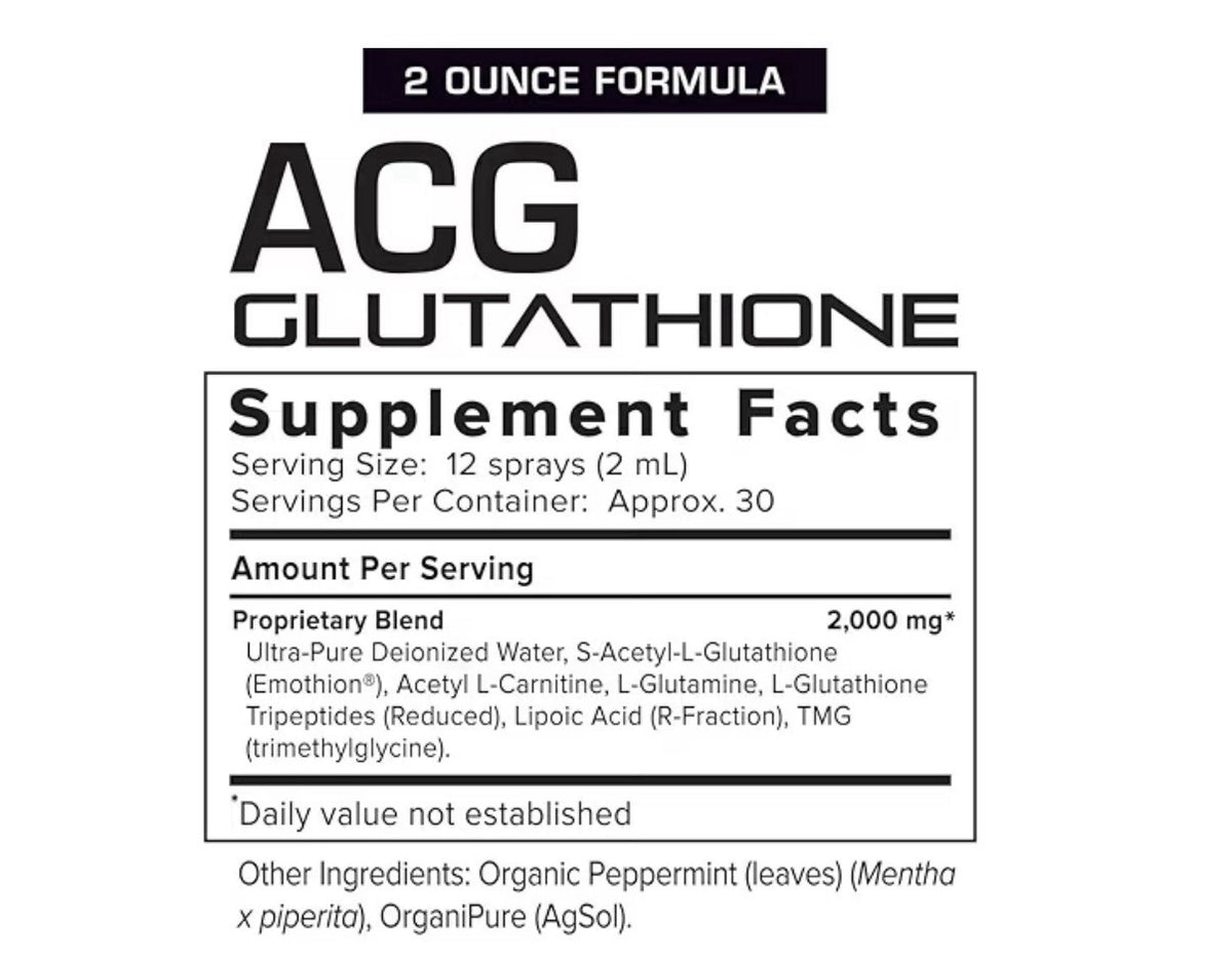 Results RNA ACG Glutathione Extra Strength Advanced Cellular Glutathione 60ml