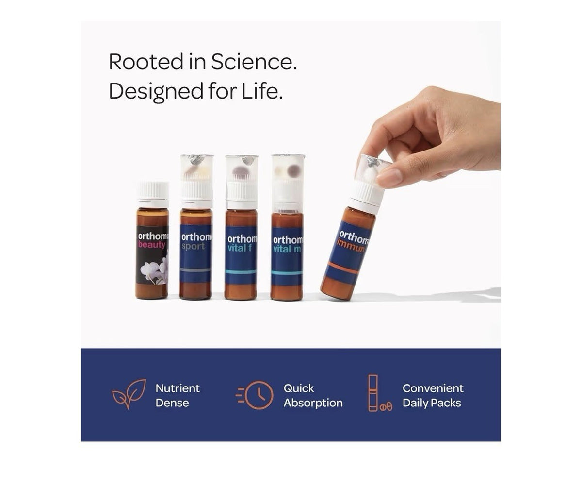 Orthomol Immun Immune Support Vials for Adults For Daily Health 7 Day Supply