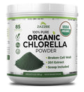 Zazzee Organic Chlorella Powder Broken Cell Wall 6 oz Pure 85 Servings