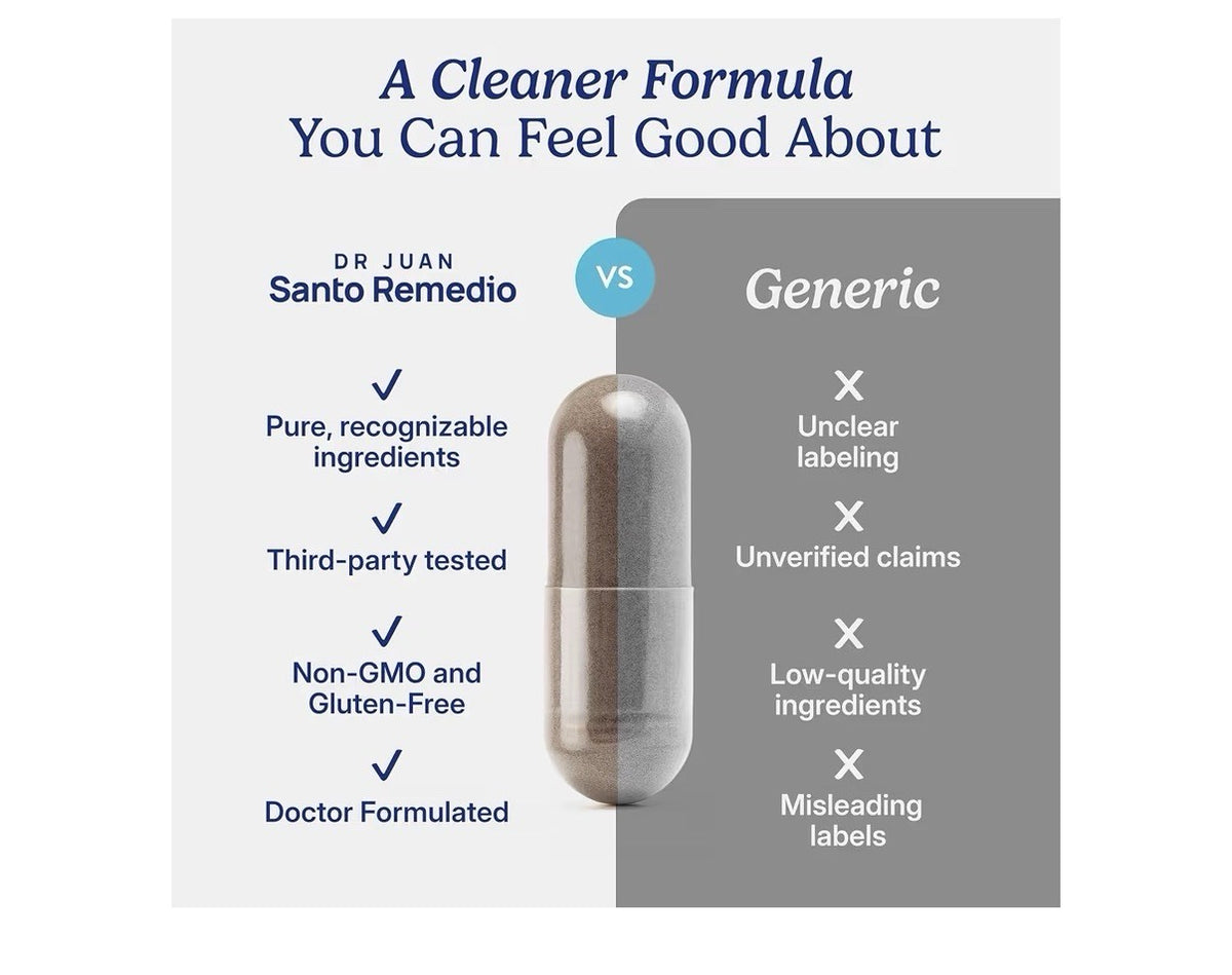 Santo Remedio Memoria Brain Health Booster Cognitive Focus Attention Support 60c