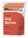 Micro Ingredients Organic Goji Berries Large Whole Sun Dried Berries 1 lbs