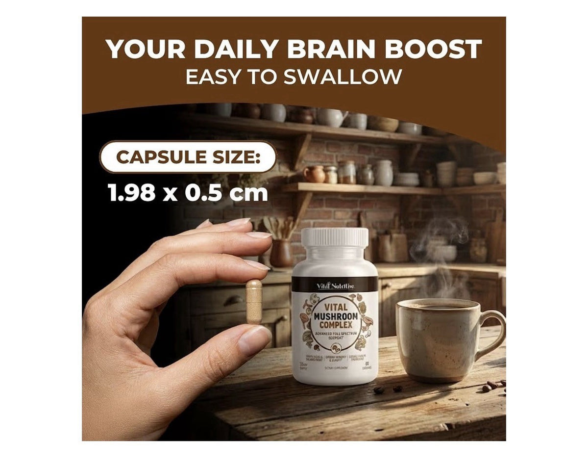 Vital Nutritive Vital Mushroom Complex Supplement Full Spectrum Support 60 Caps