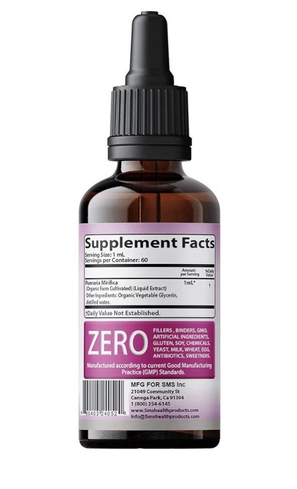 SMSHEALTHPRODUCTS SMS Feminizer Sex Change Pueraria Mirifica Drops Organic 2oz