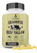 Ancestral Supplements Beef Tallow Grass Fed Pasture Raised Supplement 180capsule