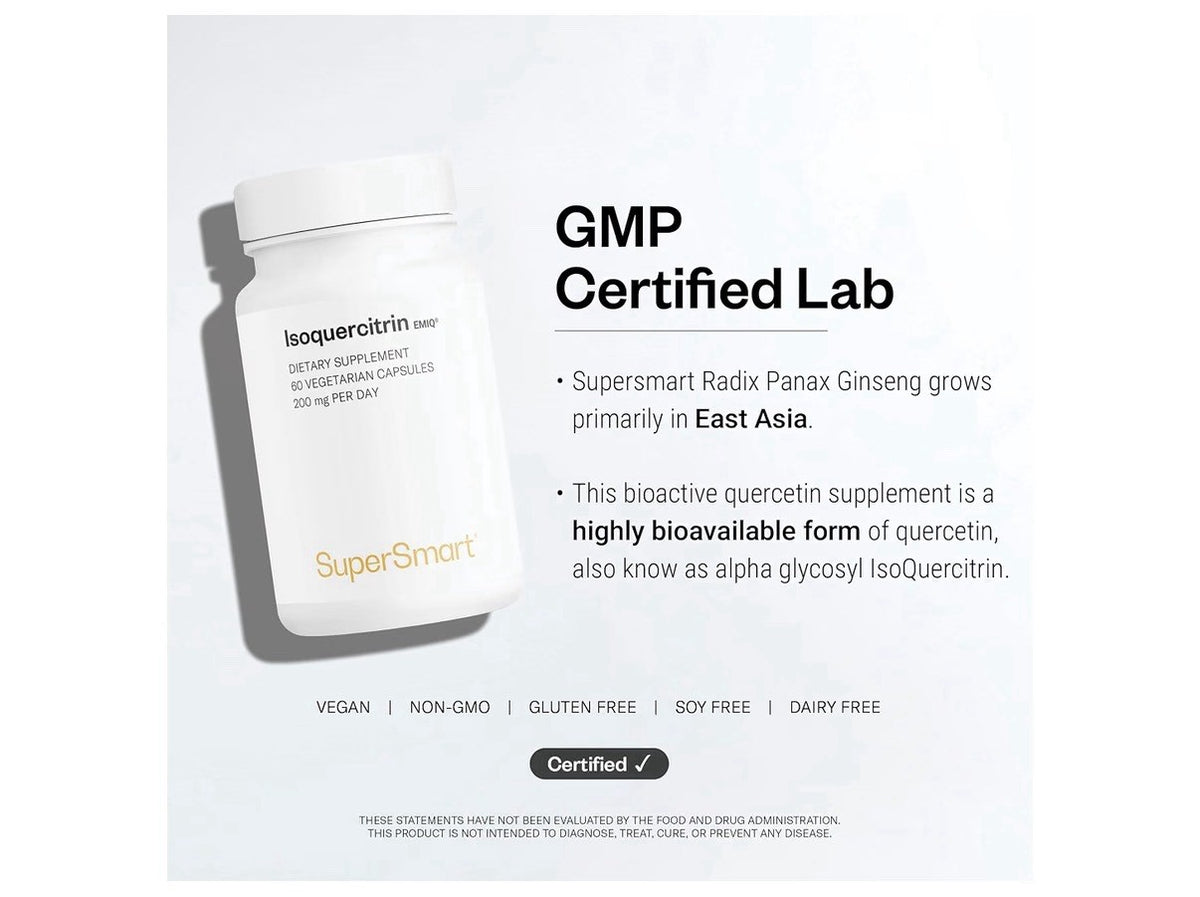 Supersmart IsoQuercitrin EMIQ 200mg per Day 60 Vegetarian Capsules