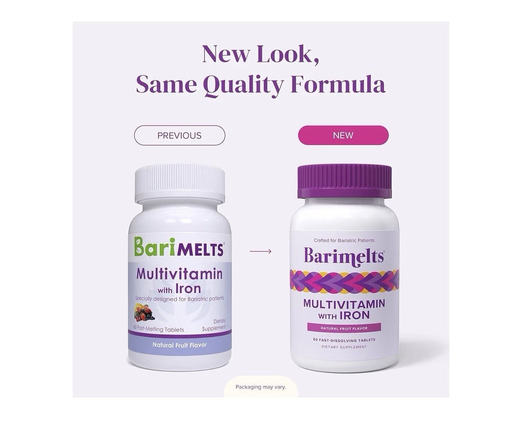 3pack BariMelts Multivitamin with Iron Bariatric Vitamins for Women Fruit Tablet
