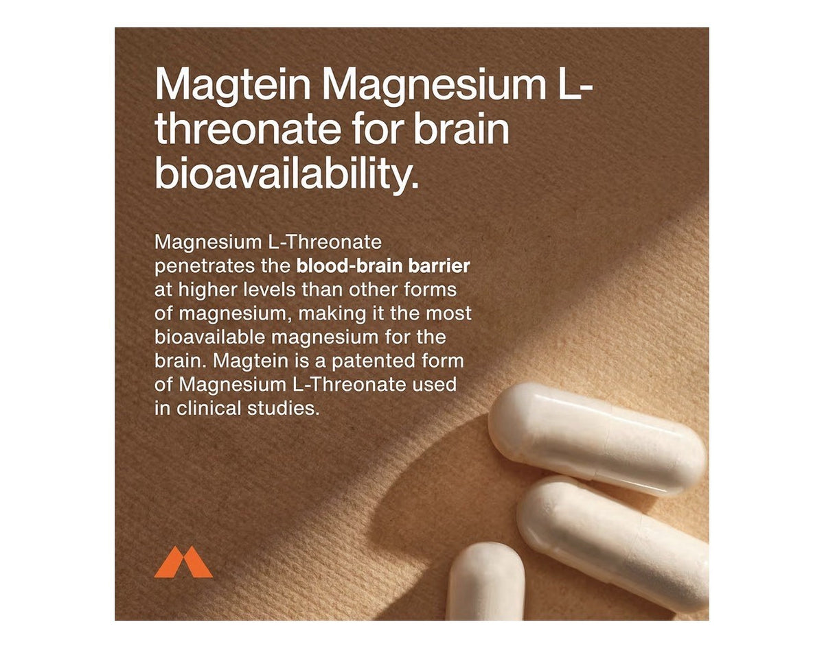 Momentous Magtein Magnesium L-Threonate Brain & Rest Support Supplement 90 Caps