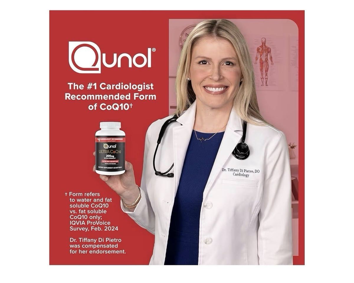 Qunol Ultra CoQ10 200mg Extra Strength Water And fat Soluble 90 Softgels