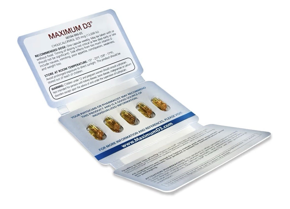 Maximum D3 Vitamin D3 13,000 IU 5 Weeks Supply 5 Capsules