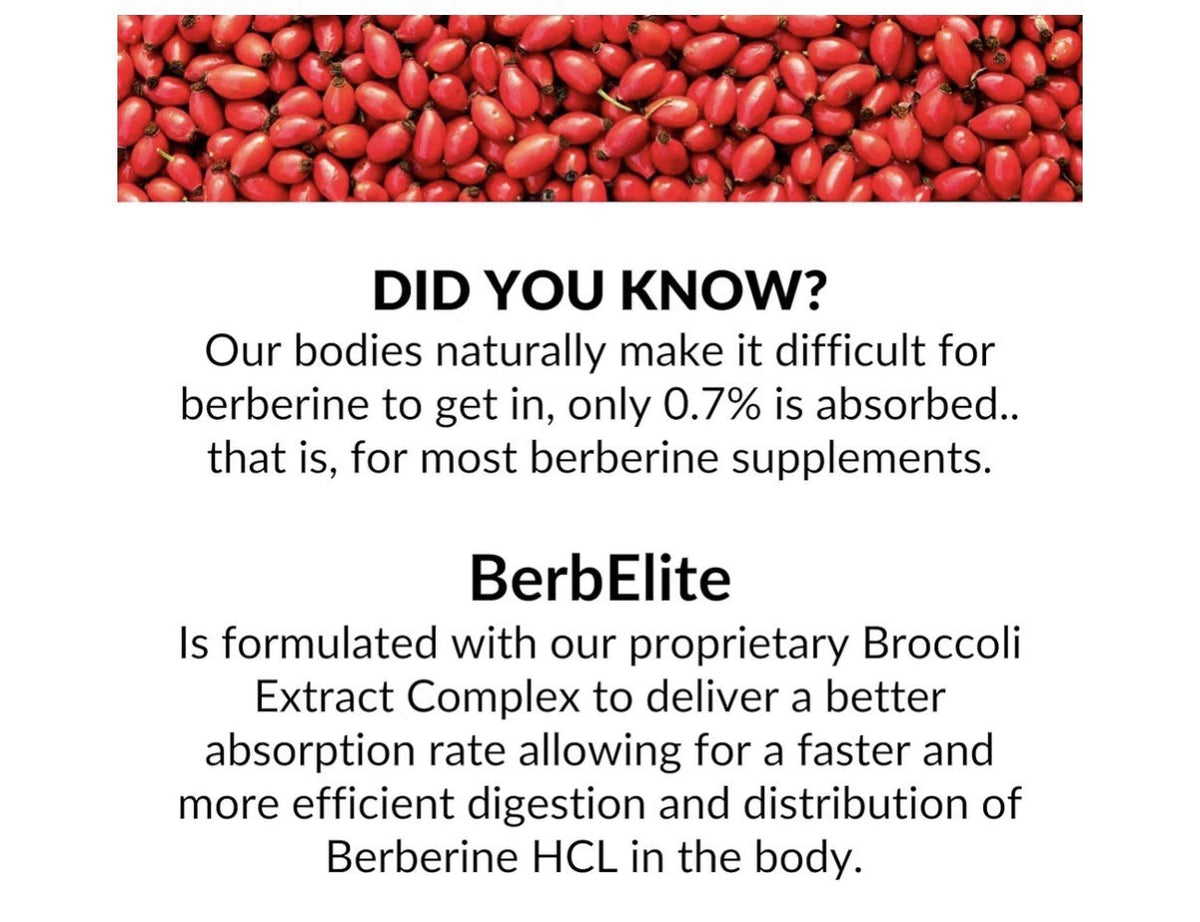Mara Labs BerbElite Berberine HCL & Broccoli Seed Complex 120 Capsules