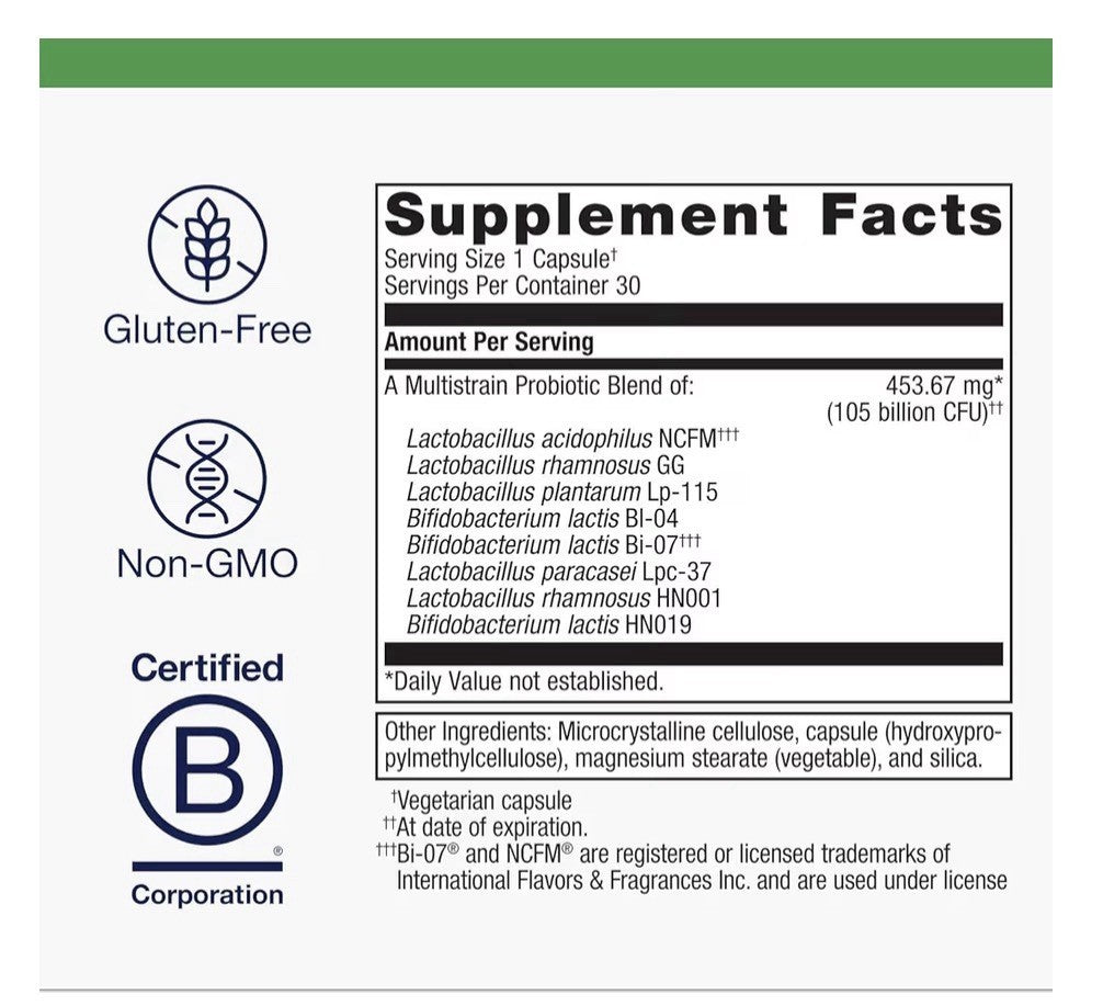 Metagenics UltraFlora BiomePro Probiotic Gut Health 105 Billion CFU 30 Capsules