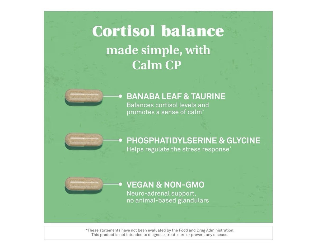 NeuroScience Calm CP NeuroAdrenal Corisrol Management for Women & Men 60capsules
