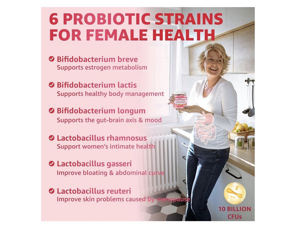 2 Pack Neviss Menopause Support Gummies + Probiotics for Women Hormone Balance
