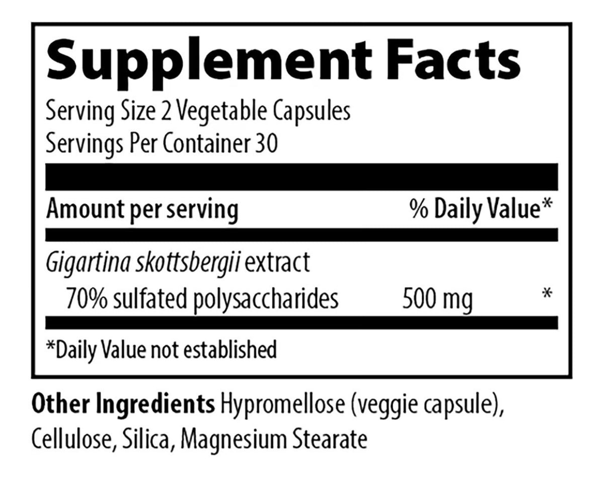 Vibrant Health Red Marine Algae Gigartina Plant-Based Immune Support 60 Capsules