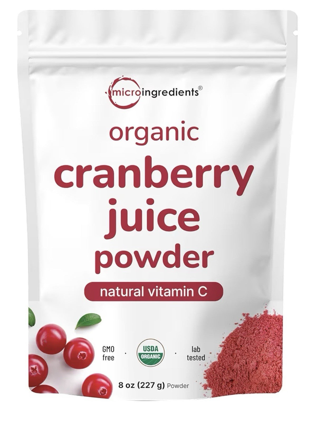Micro Ingredients Cranberry Juice Powder Organic Natural Vitamin C 8 oz